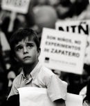 Child demostrating against the gay marriage